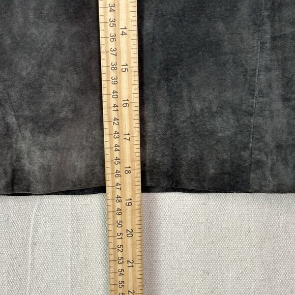 Kut From The Kloth Womens Boho Rocker Suede Leather Mini Skirt Size 8 Charcoal - Picture 6 of 9